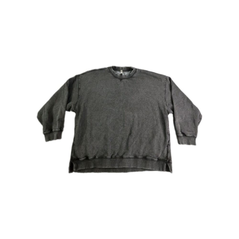 Free People Movement Sweatshirt Womens Sz M-L Black Excellent Oversized Pullover